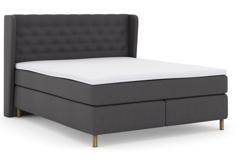 Select No 3 Komplett Sängpaket 160x200 Fast - Mörkgrå/Koppar - Products - Möbler - Säng - Kontinentalsäng