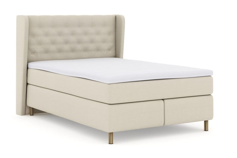 Select No 3 Komplett Sängpaket 160x200 Fast/Medium - Beige/Koppar - Products - Möbler - Säng - Kontinentalsäng