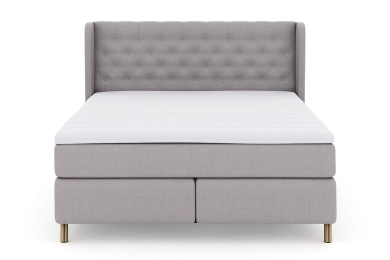 Select No 3 Komplett Sängpaket 160x200 Fast/Medium - Ljusgrå/Koppar - Products - Möbler - Säng - Kontinentalsäng