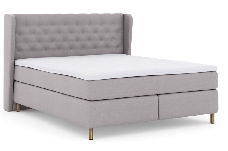 Select No 3 Komplett Sängpaket 160x200 Fast/Medium - Ljusgrå/Koppar - Products - Möbler - Säng - Kontinentalsäng