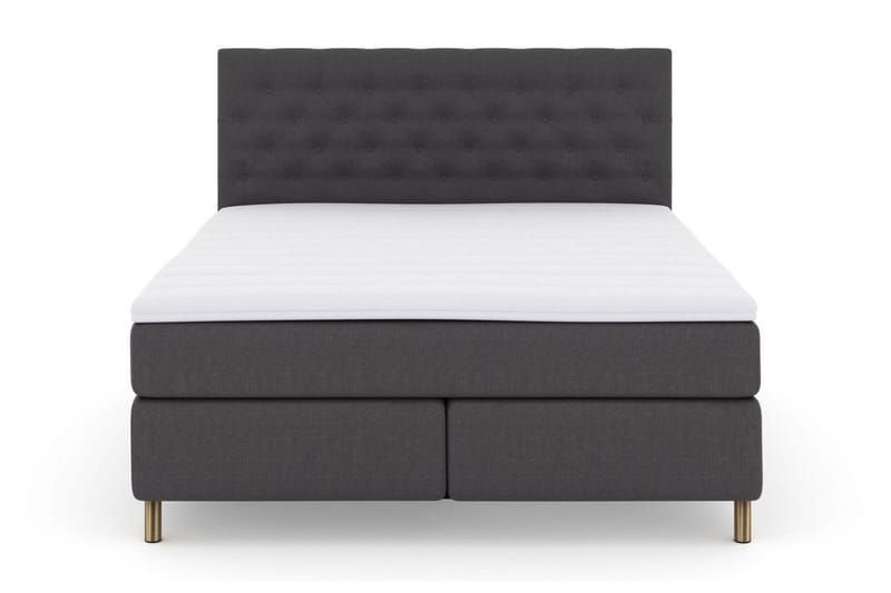 Select No 3 Komplett Sängpaket 180x200 Fast/Medium, Mörkgrå/Koppar