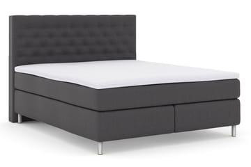 Select No 3 Komplett Sängpaket 210x210 Fast/Medium - Mörkgrå/Metall - Products - Möbler - Säng - Kontinentalsäng