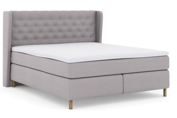 Select No 3 Komplett Sängpaket 210x210 Medium - Ljusgrå/Koppar - Products - Möbler - Säng - Kontinentalsäng