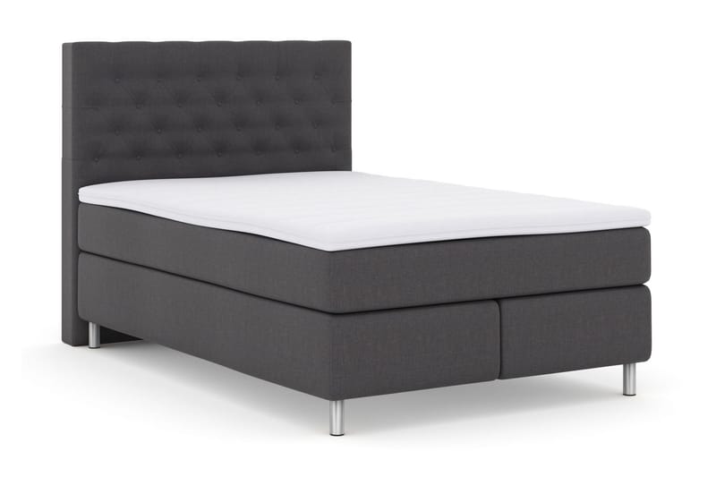 Select No 3 Kontinentalsäng 140x200 Fast - Mörkgrå/Metall - Products - Möbler - Säng - Kontinentalsäng
