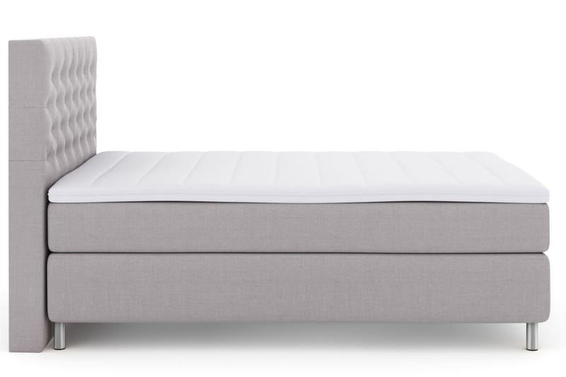 Select No 3 Kontinentalsäng 140x200 Fast/Medium - Ljusgrå/Metall - Products - Möbler - Säng - Kontinentalsäng