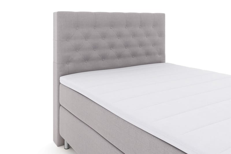 Select No 3 Kontinentalsäng 140x200 Fast/Medium - Ljusgrå/Metall - Products - Möbler - Säng - Kontinentalsäng