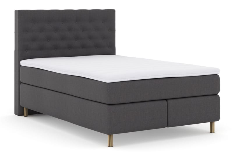 Select No 3 Kontinentalsäng 140x200 Medium - Mörkgrå/Koppar - Products - Möbler - Säng - Kontinentalsäng