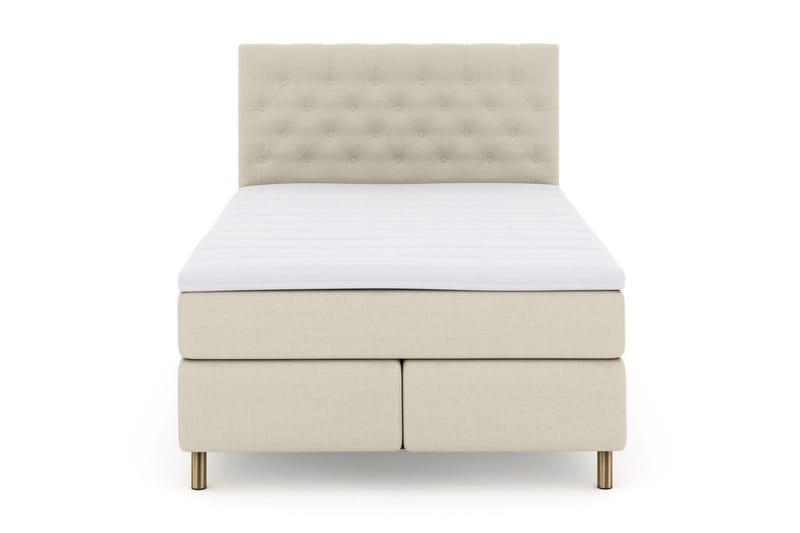Select No 3 Kontinentalsäng 160x200 Fast/Medium - Beige/Koppar - Products - Möbler - Säng - Kontinentalsäng