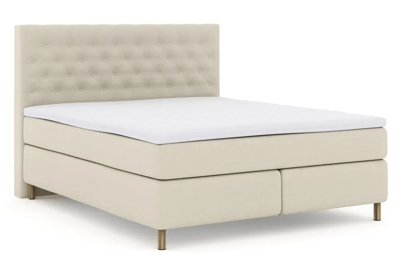 Select No 3 Kontinentalsäng 180x200 Fast/Medium - Beige/Koppar - Products - Möbler - Säng - Kontinentalsäng