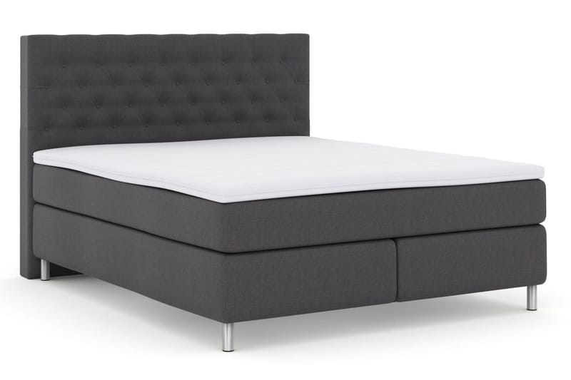 Select No 3 Kontinentalsäng 180x200 Medium - Mörkgrå/Metall - Products - Möbler - Säng - Kontinentalsäng
