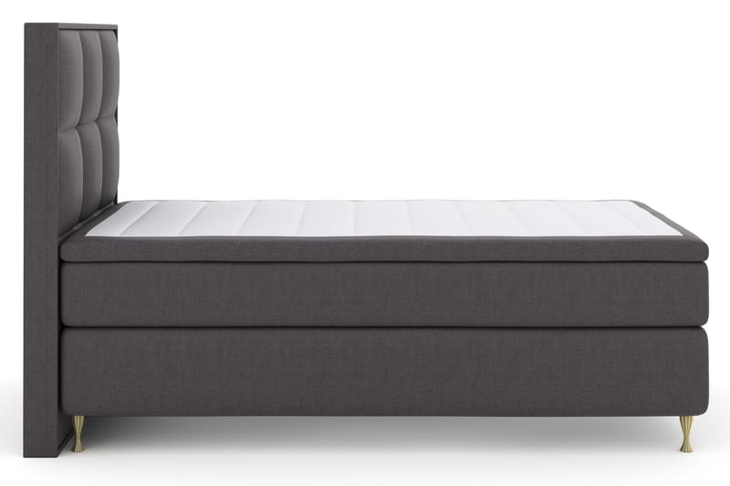Select No 4 Komplett Sängpaket 120x200 Fast - Mörkgrå/Metall V-form - Products - Möbler - Säng - Enkelsäng