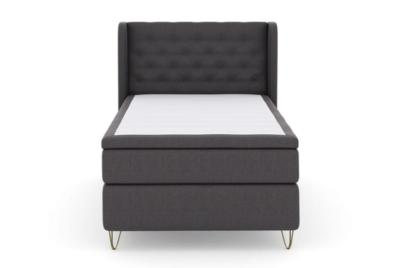 Select No 4 Komplett Sängpaket 120x200 Medium - Mörkgrå/Metall V-form - Products - Möbler - Säng - Enkelsäng