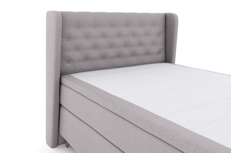 Select No 4 Komplett Sängpaket 140x200 Fast - Ljusgrå/Metall V-form - Products - Möbler - Säng - Kontinentalsäng