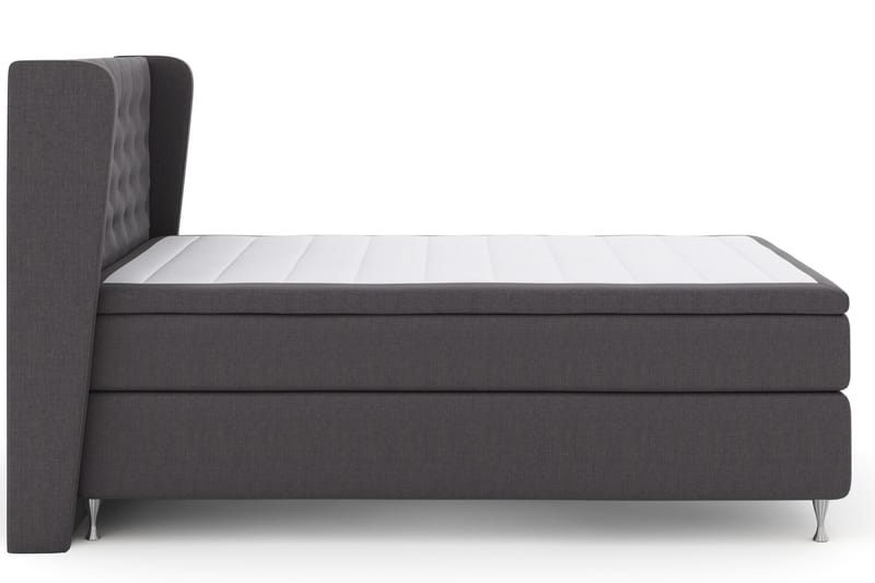 Select No 4 Komplett Sängpaket 140x200 Fast - Mörkgrå/Silver - Products - Möbler - Säng - Kontinentalsäng
