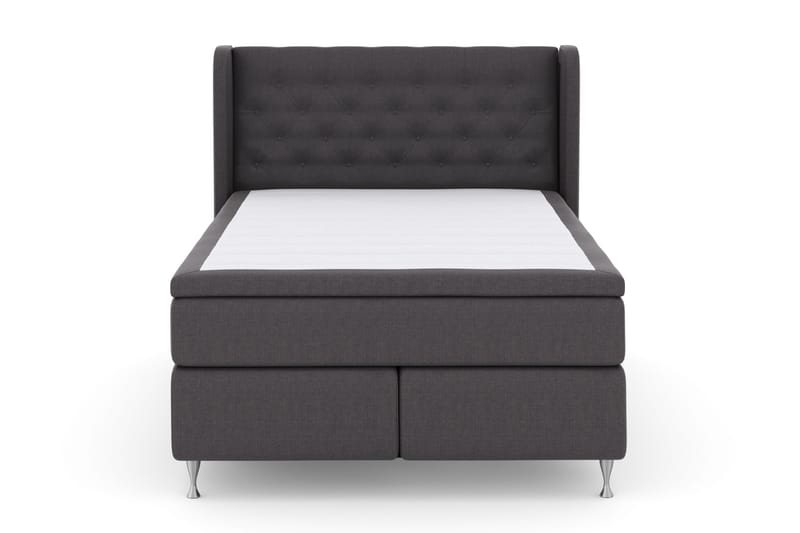 Select No 4 Komplett Sängpaket 140x200 Fast - Mörkgrå/Silver - Products - Möbler - Säng - Kontinentalsäng