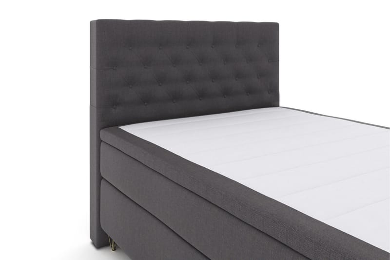 Select No 4 Komplett Sängpaket 140x200 Fast/Medium - Mörkgrå/Metall V-form - Products - Möbler - Säng - Kontinentalsäng