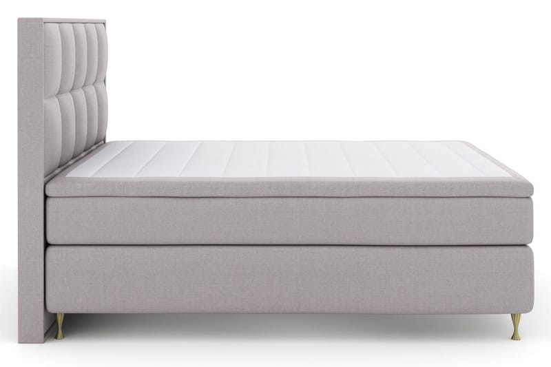 Select No 4 Komplett Sängpaket 160x200 Fast - Ljusgrå/Guld - Products - Möbler - Säng - Kontinentalsäng
