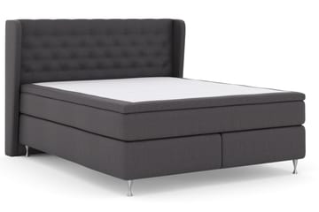 Select No 4 Komplett Sängpaket 160x200 Fast - Mörkgrå/Silver - Products - Möbler - Säng - Kontinentalsäng