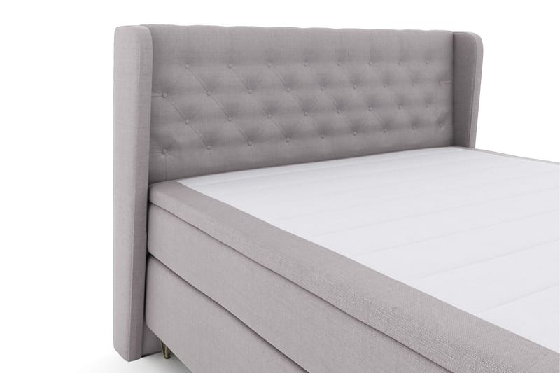 Select No 4 Komplett Sängpaket 160x200 Fast/Medium - Ljusgrå/Metall V-form - Products - Möbler - Säng - Kontinentalsäng