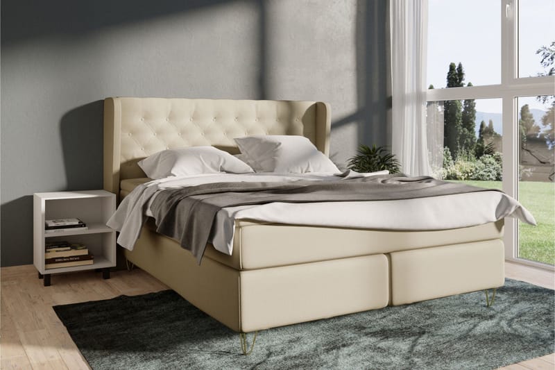 Select No 4 Komplett Sängpaket 180x200 Fast - Beige/Koppar - Products - Möbler - Säng - Kontinentalsäng