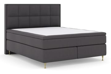 Select No 4 Komplett Sängpaket 180x200 Medium - Mörkgrå/Guld - Products - Möbler - Säng - Kontinentalsäng