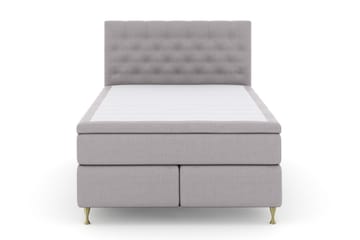 Select No 4 Kontinentalsäng 140x200 Fast/Medium - Ljusgrå/Guld - Products - Möbler - Säng - Kontinentalsäng
