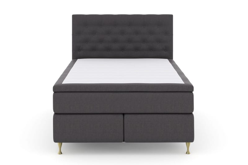 Select No 4 Kontinentalsäng 140x200 Fast/Medium - Mörkgrå/Guld - Products - Möbler - Säng - Kontinentalsäng
