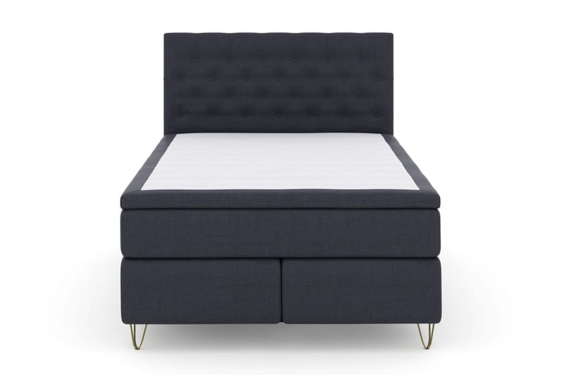 Select No 4 Kontinentalsäng 140x200 Medium - Blå/Metall V-Form - Products - Möbler - Säng - Kontinentalsäng