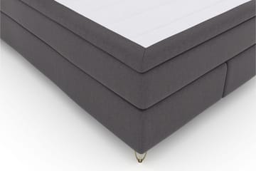 Select No 4 Kontinentalsäng 140x200 Medium - Mörkgrå/Metall V-Form - Products - Möbler - Säng - Kontinentalsäng