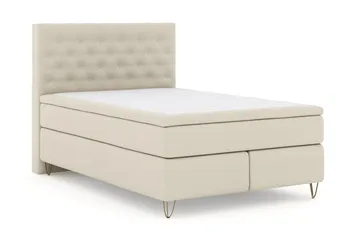 Select No 4 Kontinentalsäng 160x200 Fast/Medium - Beige/Metall V-Form - Products - Möbler - Säng - Kontinentalsäng