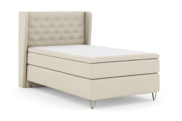 Select No 5 Komplett Sängpaket 120x200 Fast Latex - Beige/Metall V-form - Products - Möbler - Säng - Enkelsäng