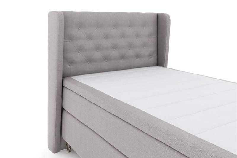 Select No 5 Komplett Sängpaket 120x200 Fast Latex - Ljusgrå/Metall V-form - Products - Möbler - Säng - Enkelsäng