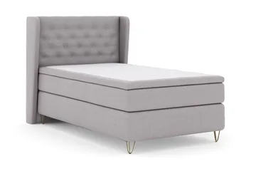 Select No 5 Komplett Sängpaket 120x200 Fast Latex - Ljusgrå/Metall V-form - Products - Möbler - Säng - Enkelsäng