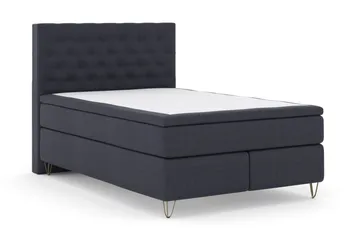Select No 5 Komplett Sängpaket 140x200 Medium Latex - Blå/Metall V-form - Products - Möbler - Säng - Kontinentalsäng