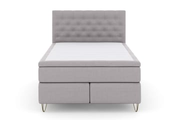 Select No 5 Komplett Sängpaket 140x200 Medium Latex - Ljusgrå/Metall V-form - Products - Möbler - Säng - Kontinentalsäng