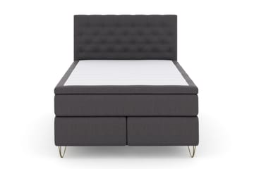 Select No 5 Komplett Sängpaket 140x200 Medium Latex - Mörkgrå/Metall V-form - Products - Möbler - Säng - Kontinentalsäng
