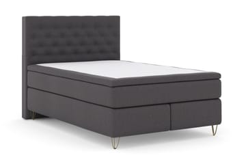 Select No 5 Komplett Sängpaket 140x200 Medium Latex - Mörkgrå/Metall V-form - Products - Möbler - Säng - Kontinentalsäng