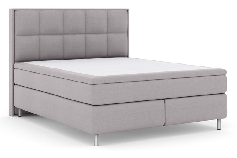 Select No 5 Komplett Sängpaket 160x200 Fast Watergel - Ljusgrå/Metall - Products - Möbler - Säng - Kontinentalsäng