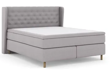 Select No 5 Komplett Sängpaket 160x200 Fast/Medium Latex - Ljusgrå/Koppar - Products - Möbler - Säng - Kontinentalsäng