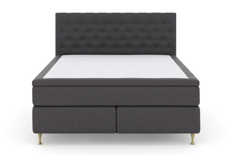 Select No 5 Komplett Sängpaket 160x200 Medium Latex - Mörkgrå/Guld - Products - Möbler - Säng - Kontinentalsäng