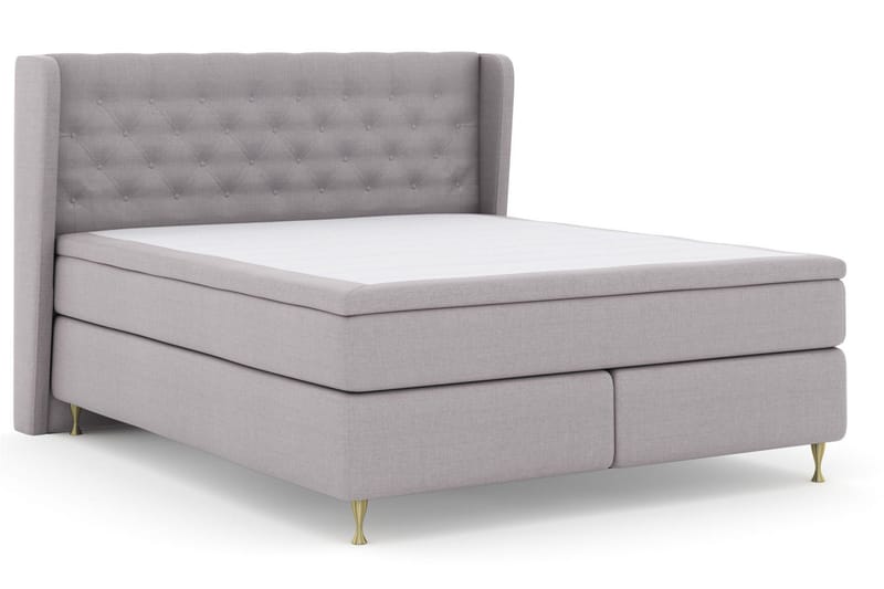 Select No 5 Komplett Sängpaket 160x200 Medium Watergel - Ljusgrå/Guld - Products - Möbler - Säng - Kontinentalsäng