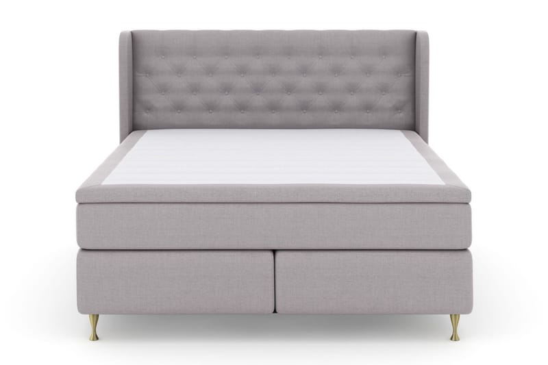 Select No 5 Komplett Sängpaket 160x200 Medium Watergel - Ljusgrå/Guld - Products - Möbler - Säng - Kontinentalsäng