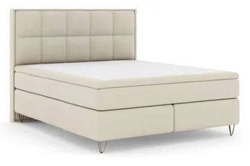 Select No 5 Komplett Sängpaket 180x200 Fast Latex - Beige/Metall V-form - Products - Möbler - Säng - Kontinentalsäng
