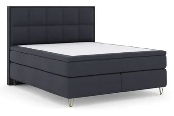 Select No 5 Komplett Sängpaket 180x200 Medium Latex - Blå/Metall V-form - Products - Möbler - Säng - Kontinentalsäng