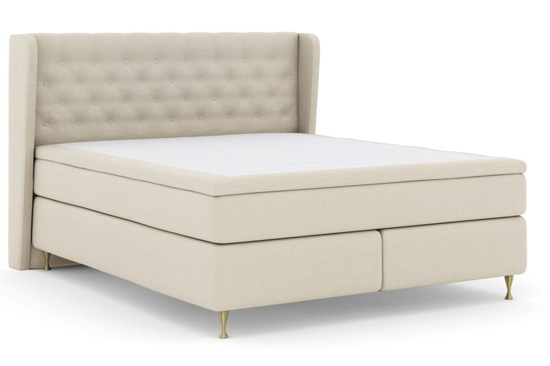 Select No 5 Komplett Sängpaket 210x210 Fast Watergel - Beige/Guld - Products - Möbler - Säng - Kontinentalsäng