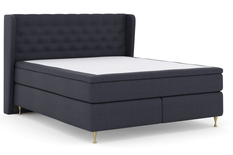 Select No 5 Komplett Sängpaket 210x210 Fast Watergel - Blå/Guld - Products - Möbler - Säng - Kontinentalsäng