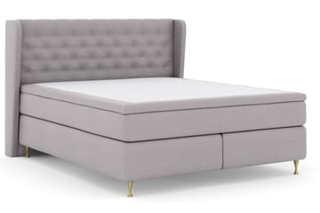 Select No 5 Komplett Sängpaket 210x210 Fast Watergel - Ljusgrå/Guld - Products - Möbler - Säng - Kontinentalsäng