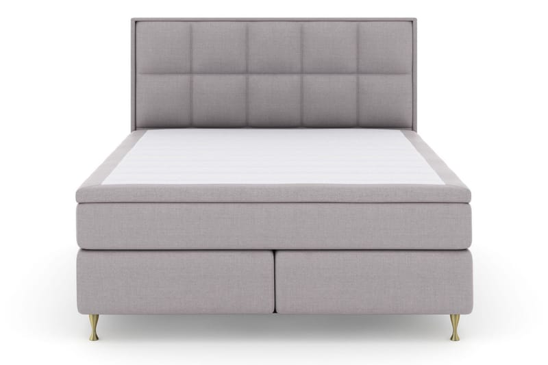 Select No 5 Komplett Sängpaket 210x210 Fast Watergel - Ljusgrå/Guld - Products - Möbler - Säng - Kontinentalsäng