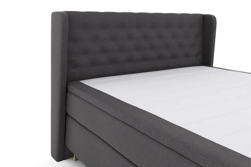 Select No 5 Komplett Sängpaket 210x210 Fast Watergel - Mörkgrå/Guld - Products - Möbler - Säng - Kontinentalsäng
