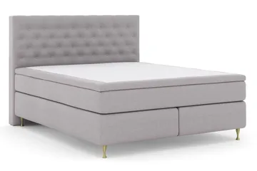 Select No 5 Komplett Sängpaket 210x210 Fast/Medium Latex - Ljusgrå/Guld - Products - Möbler - Säng - Kontinentalsäng